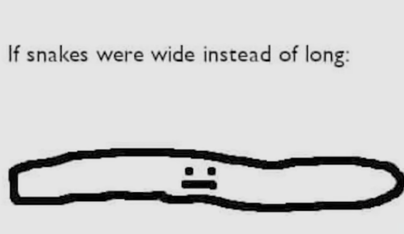 If snakes were wide instead of long